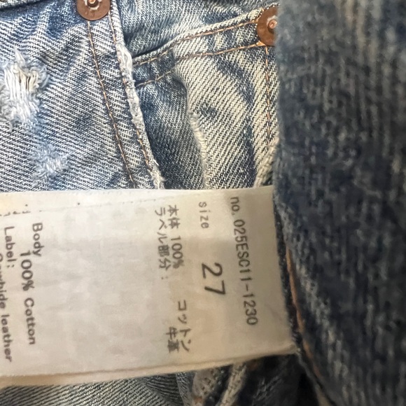 Moussy Vintage Women’s Straight Distressed Blue Washed Jeans Denim Pants Size 27 - Picture 10 of 13